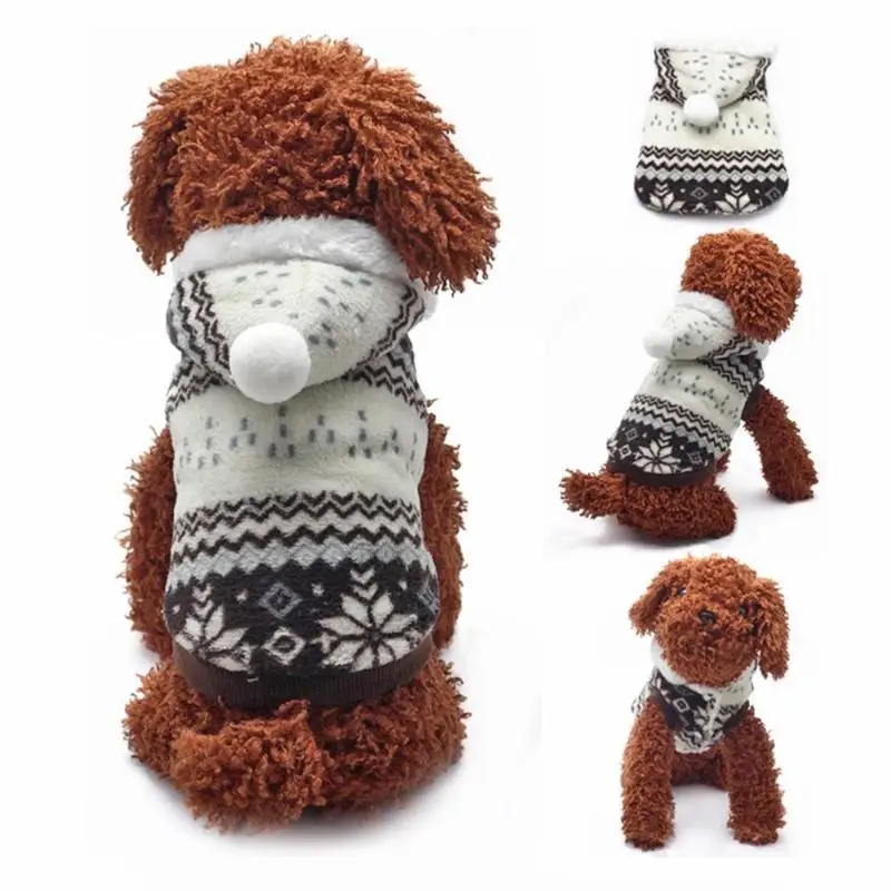 Осень зима одежда для собак утолщение кораллового бархата снежинки теплый