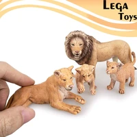 realistic wildlife lion figurines model with cubs educational toy cake toppers christmas birthday gift for kids toddlers 4pcs