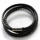 Многослойный Плетеный браслет ручной работы для мужчин и женщин, модный аксессуар, кожаный браслет, небольшой подарок