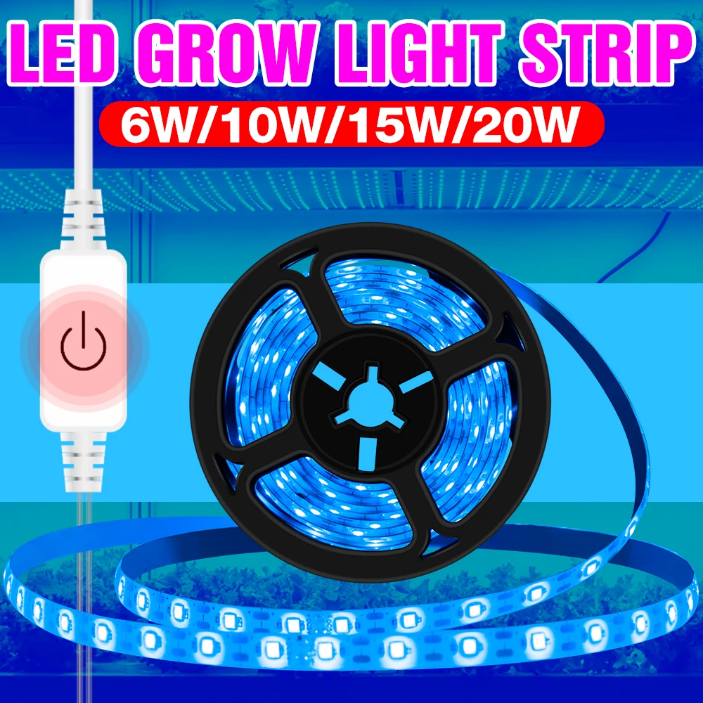 

USB Full Spectrum Phyto Lamp LED 5V Hydroponic Light USB Flexible Phyto Light Strip Indoor Growth Lamp Tent Plant Growth Bulb