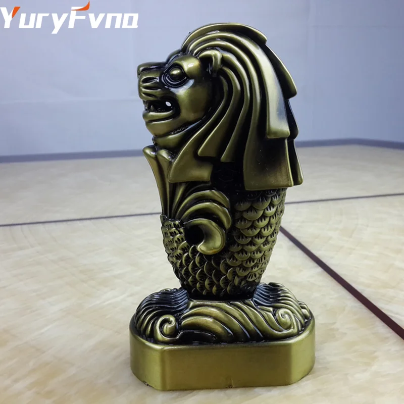 YuryFvna Металл Сингапур известное здание статуя Merlion Статуэтка мир знаковые