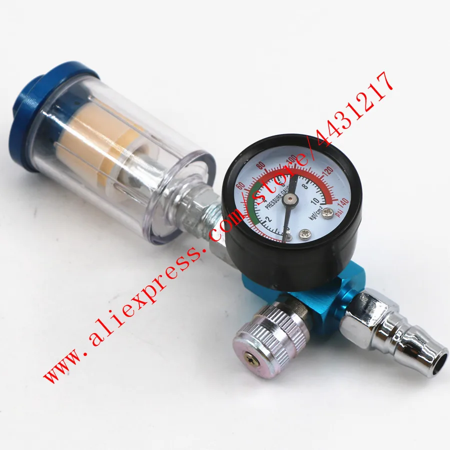 Scratch HVLP Spray Gun Air Regulator Gauge & In-Line Water Trap Filter Tool and Mini | Инструменты
