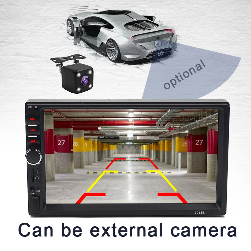 Автомагнитола 2 Din с экраном 7 дюймов Bluetooth MP5 видеоплеером USB TF Mp5|MP4 и плееры для