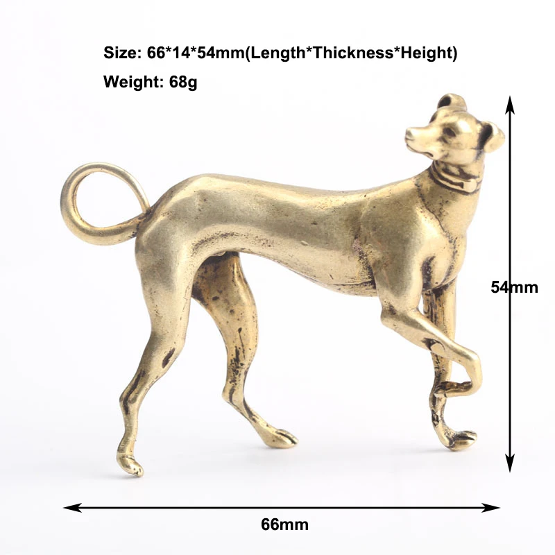 Верный собачий стол из твердой латуни украшения винтажные медные миниатюрные