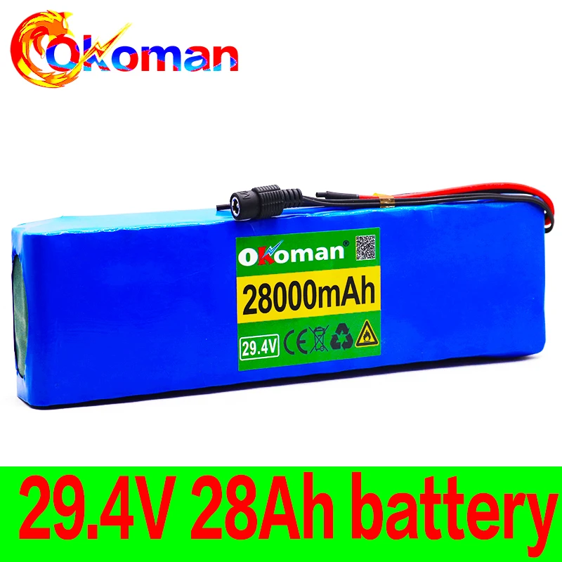 100% новый 7S4P 24v литий ионный аккумулятор 29 4 v 28Ah электрический велосипед мотор ebike