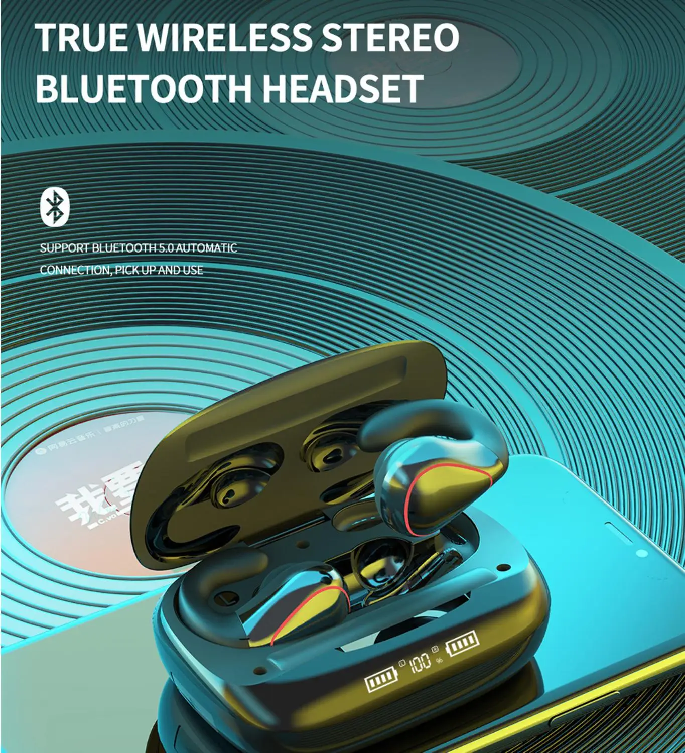 Беспроводные Стерео Наушники Bluetooth 5 0 супер бас звук громкая связь звонки с