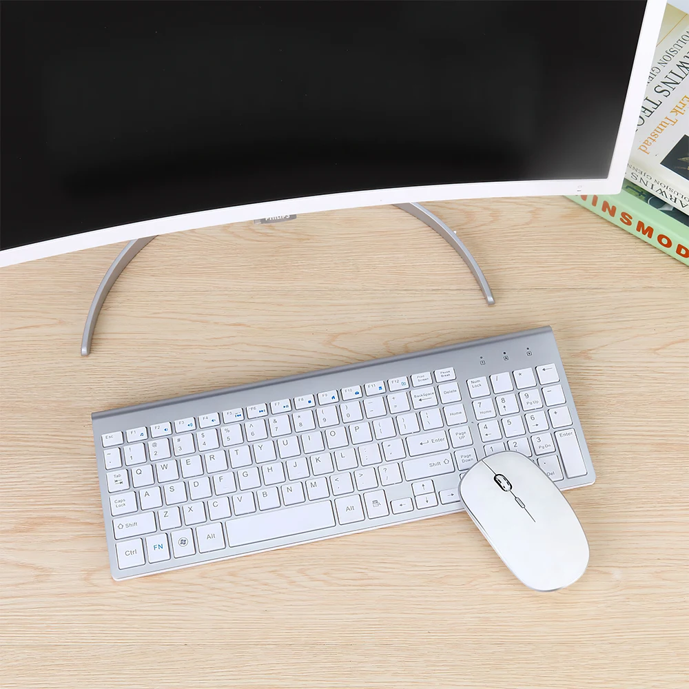 

MKX 2,4G Беспроводная клавиатура и мышь для компьютера, ноутбука, мультимедийная портативная Бесшумная мини-клавиатура для ПК, планшета, ноутб...