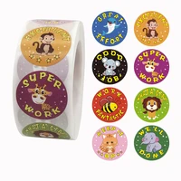 100 500 pcs 1 inch 8 cute animal patterns labels stickers for child gift card party wedding gift packaging small business