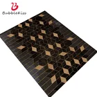 3D геометрический ковер Bubble Kiss для гостиной, мягкий простой черный золотой коврик с рисунком, современная домашняя спальня, декоративный коврик для гостиной