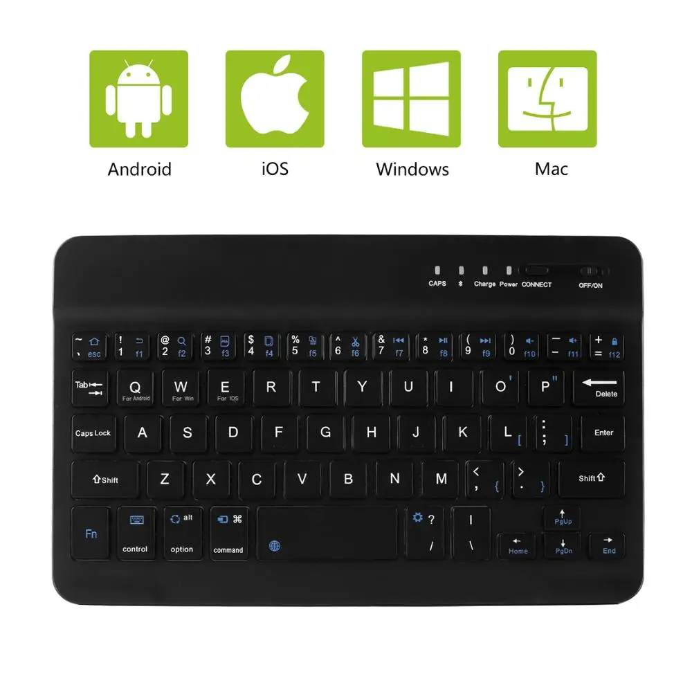 Ультратонкая беспроводная клавиатура Офисная игровая с Bluetooth черная