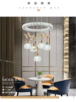 restaurant ceiling chandelier three head modern simple personalized led chandelier interior decoration crystal lamp