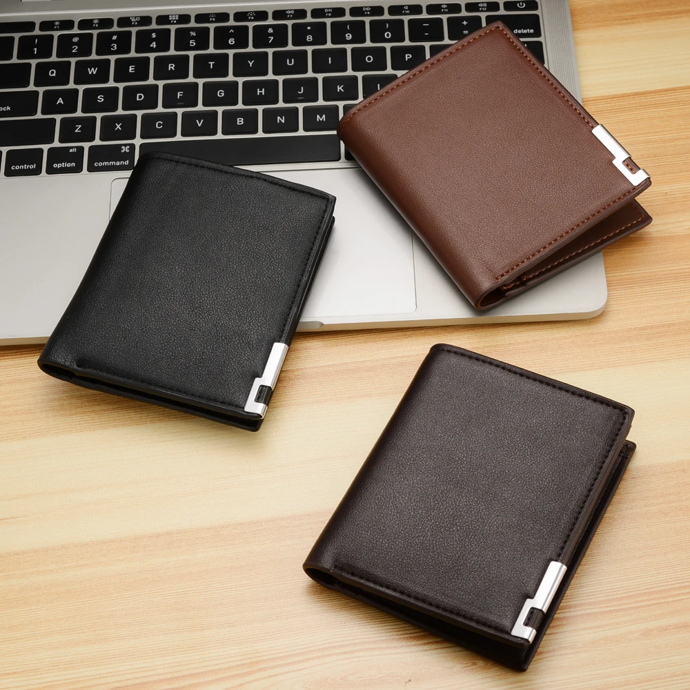 

2021New Fashion Men Wallets Luxury Band Short Wallet Men's Multi-card Ultra-thin Wallet Trend No Zipper Coin Purse