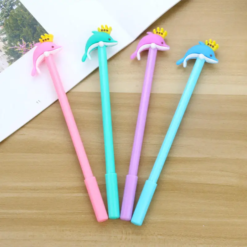 Креативные милые Корона Дельфин мультипликационная гелевая ручка рыбы водный