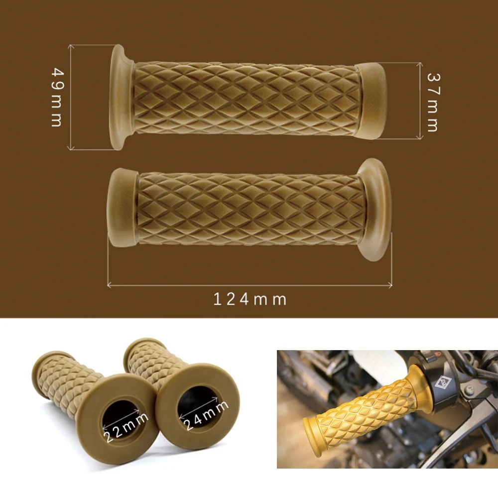 Мотоциклетные ретро классические ручки рукоятки для кафе винтажные Ccooter Kawasaki Suzuki