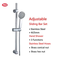 1 set of bathroom rain shower faucet set single handle faucet with hand held sprayer wall mounted bathtub shower set shower