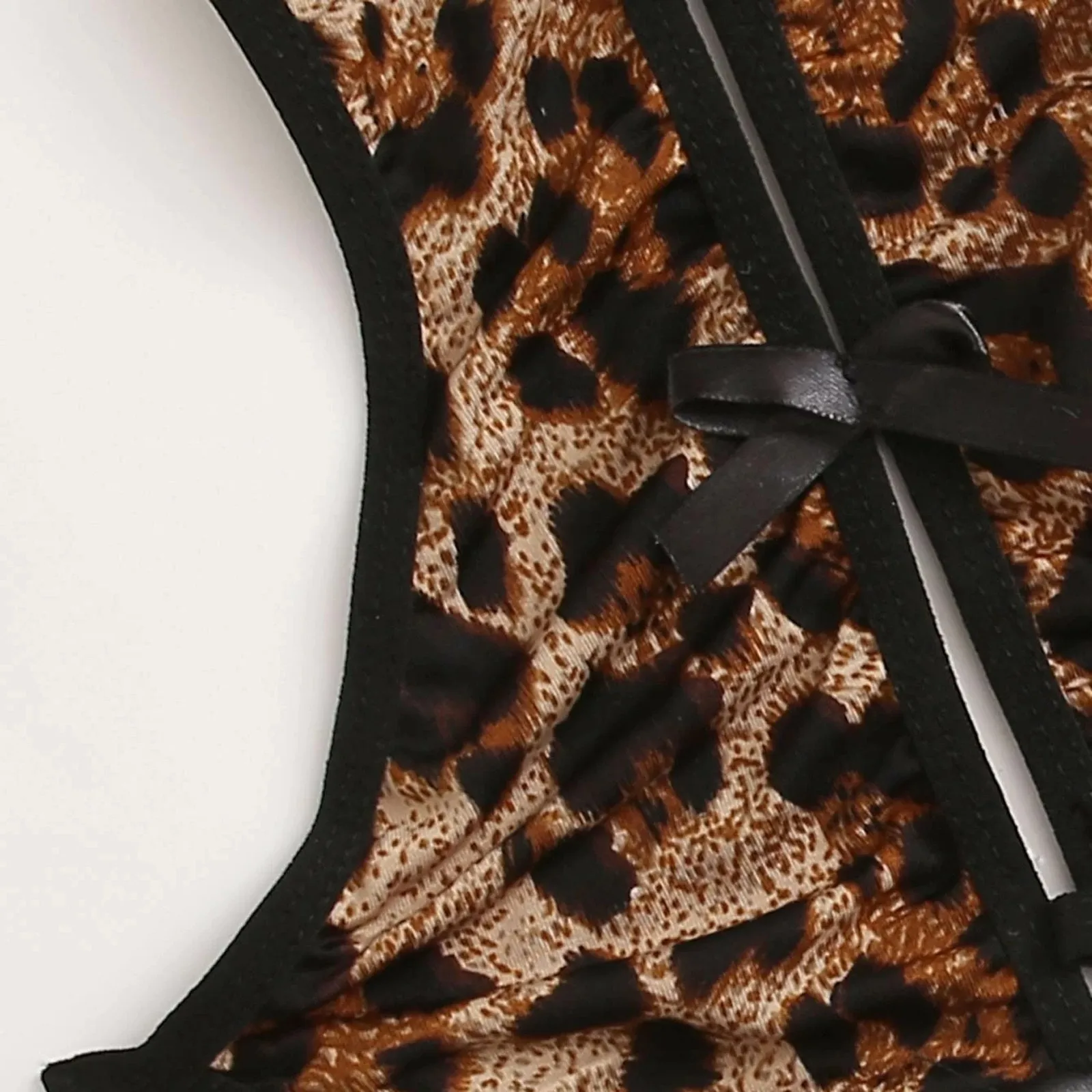 Атласная Шелковая пижама с леопардовым принтом комплект нижнего белья цельное