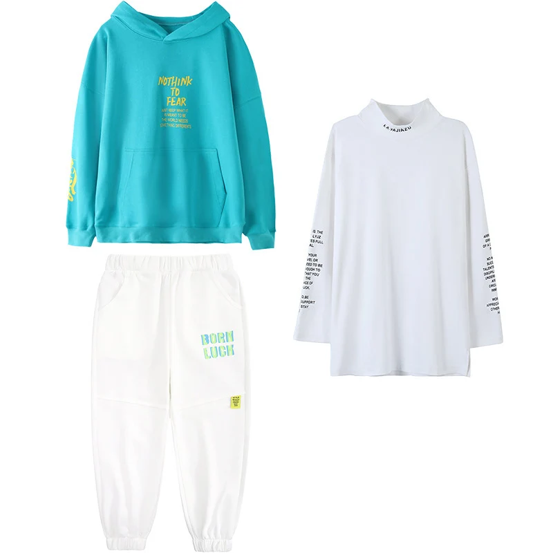 

Boys' hip-hop clothes, hoodies, tops, white coats without sleeves, street clothes, boys' and girls' pants, dance clothes