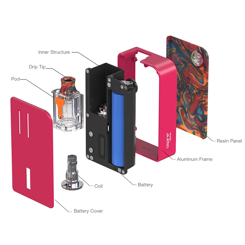 Оригинальный Aspire стимул комплект 4 2 мл Vape Pod 80 Вт электронная сигарета подходит
