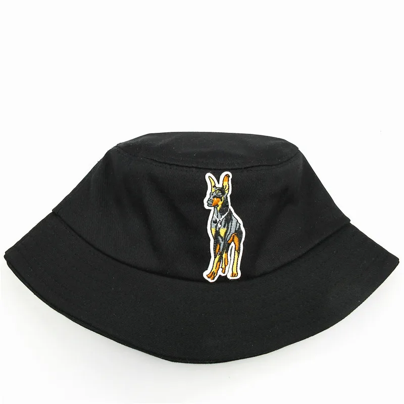 

2020 new style animal embroidery Bucket Hat Fisherman Hat outdoor travel hat Sun Cap Hats for men and Women