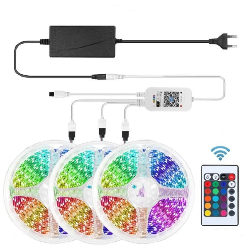 Goodland RGB светодиодный ленточный светильник 12 В лента s гибкая Диодная с WiFi для