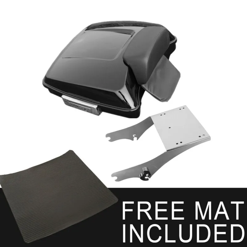 Мотоциклетный багажник 5 ''Razor Tour Pak Pack и черный монтажный стеллаж для Harley Touring
