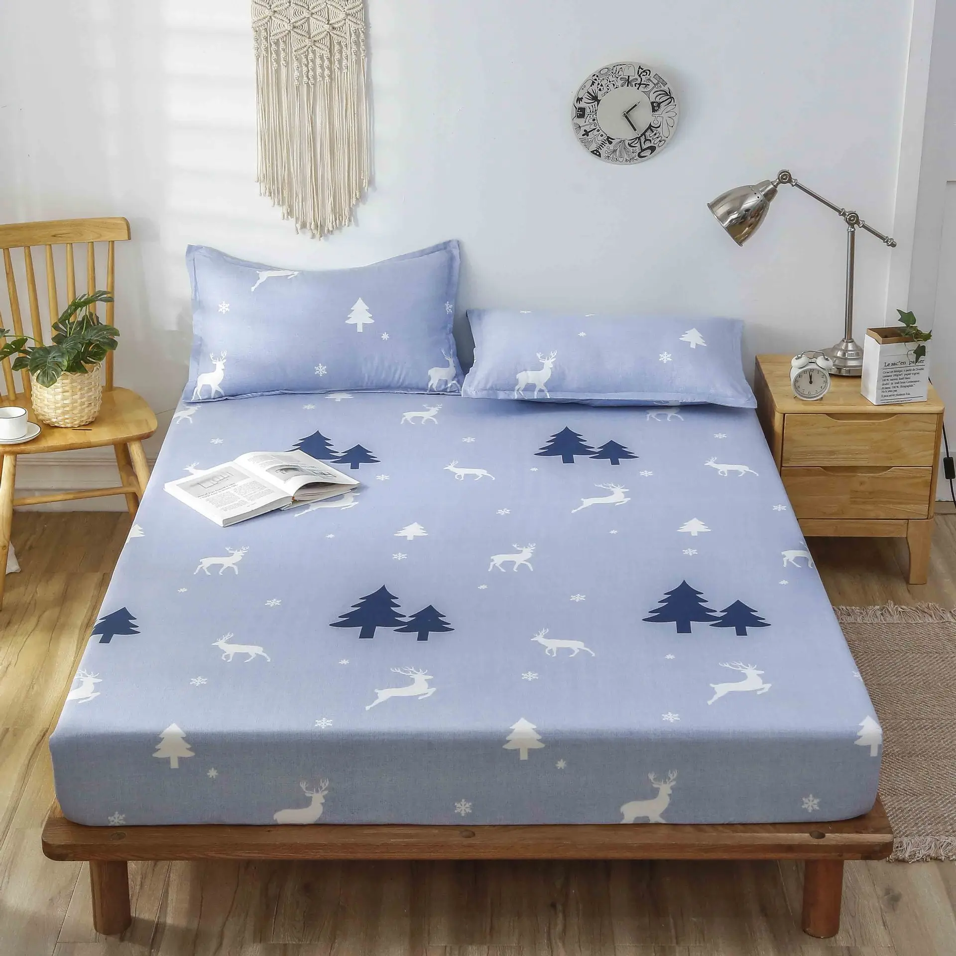 

Bed Sheets Dustproof Bedspread 1 Peice Extra Soft Beding Sheets Deep Pocket Up To 11 Inch Mattress Wrinkle Fade Stain Resistant