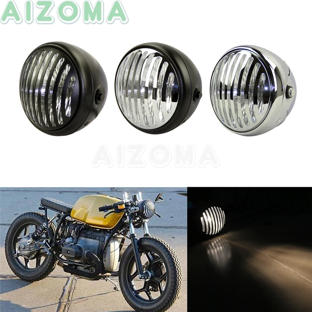 Мотоцикл 6 5 &quotПуля Стиль фар для Harley Кафе Racer Yamaha Triumph скремблер Пользовательские