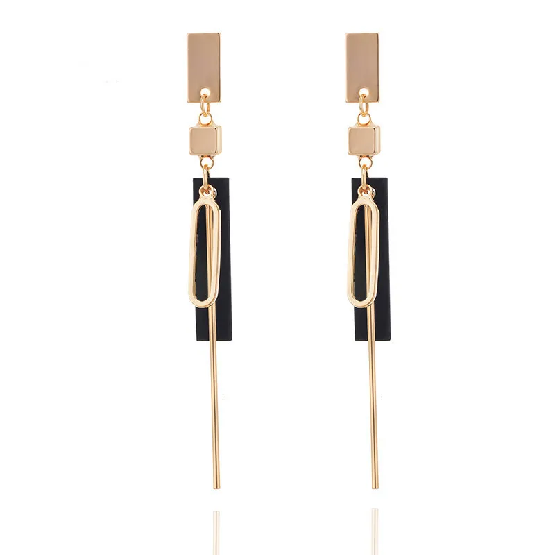 

2020 Модные женские длинные серьги-кисточки из акриловой смолы геометрические свисающие серьги