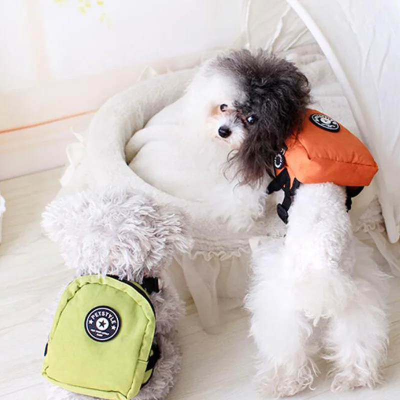 Рюкзак для собаки чихуахуа плюшевый ошейник с поводком уличный рюкзак маленькой