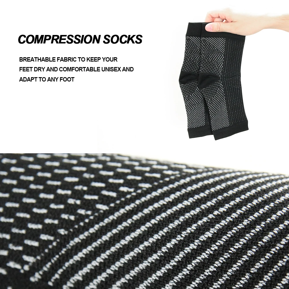 1 пара компрессионных носков для ног Angel Sleeve Plantar Fasciitis анти усталость мужчин и