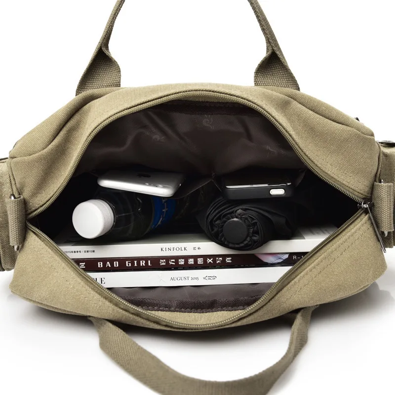 

Compartment Canvas Men's Bag Fashion Men's Shoulder Bag Business Leisure Hand-held Messenger Bag Men's Briefcase Maleta Bolsa
