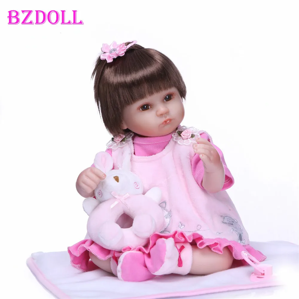 BZDOLL 43 см Кукла реборн ручная работа мягкая ткань силиконовая кукла Bebe Reborn Girl Boneca