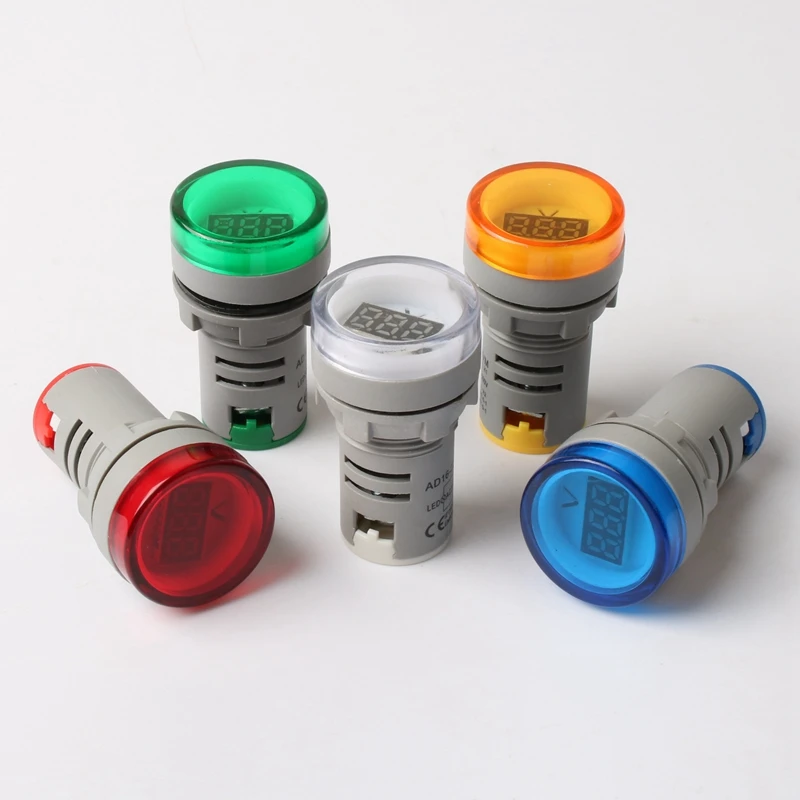 

22MM Voltage AD16 AD16-22VM type AC 60-500V Mini Meter LED Digital Display AC Voltmeter Indicator Light/Pilot Lamp 110V 220V