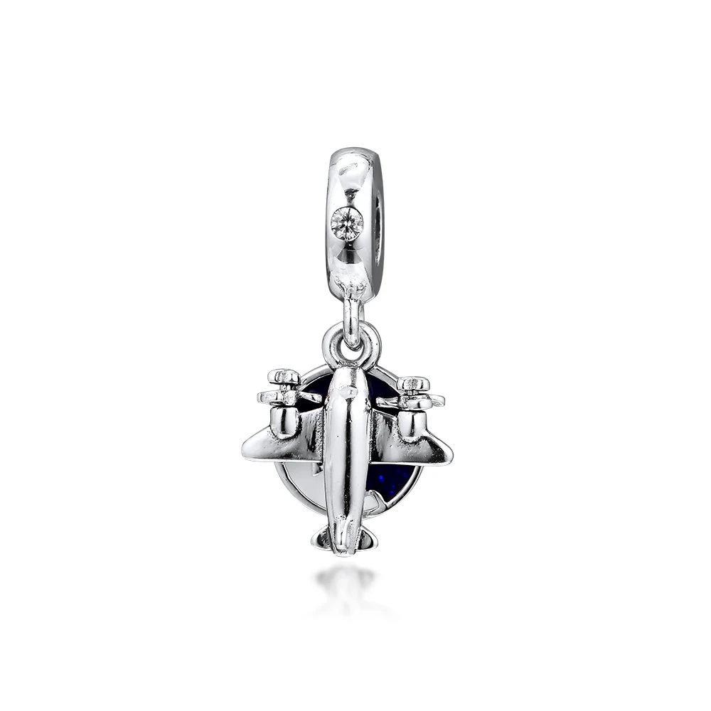 

Charms 925 Silver Original Fit Pandora Bracelets Sterling Silver Propeller Plane Dangle Charm Beads for diy Women Jewelry