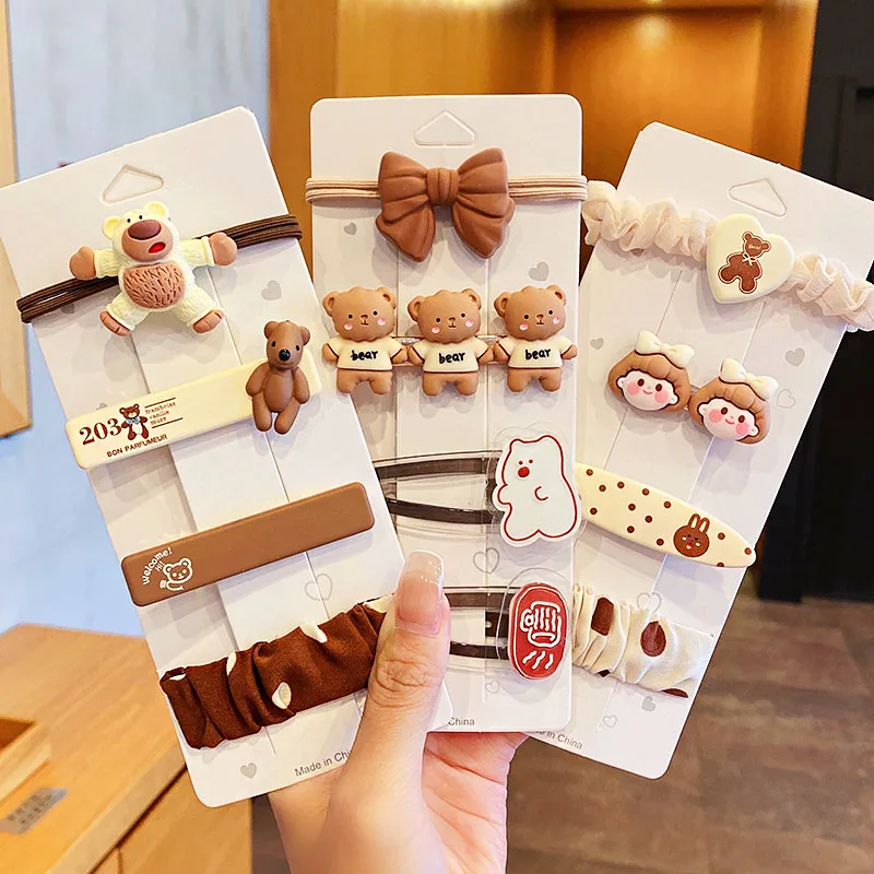 Заколки для волос девочек 4 шт./компл. милые детские заколки кремового цвета с