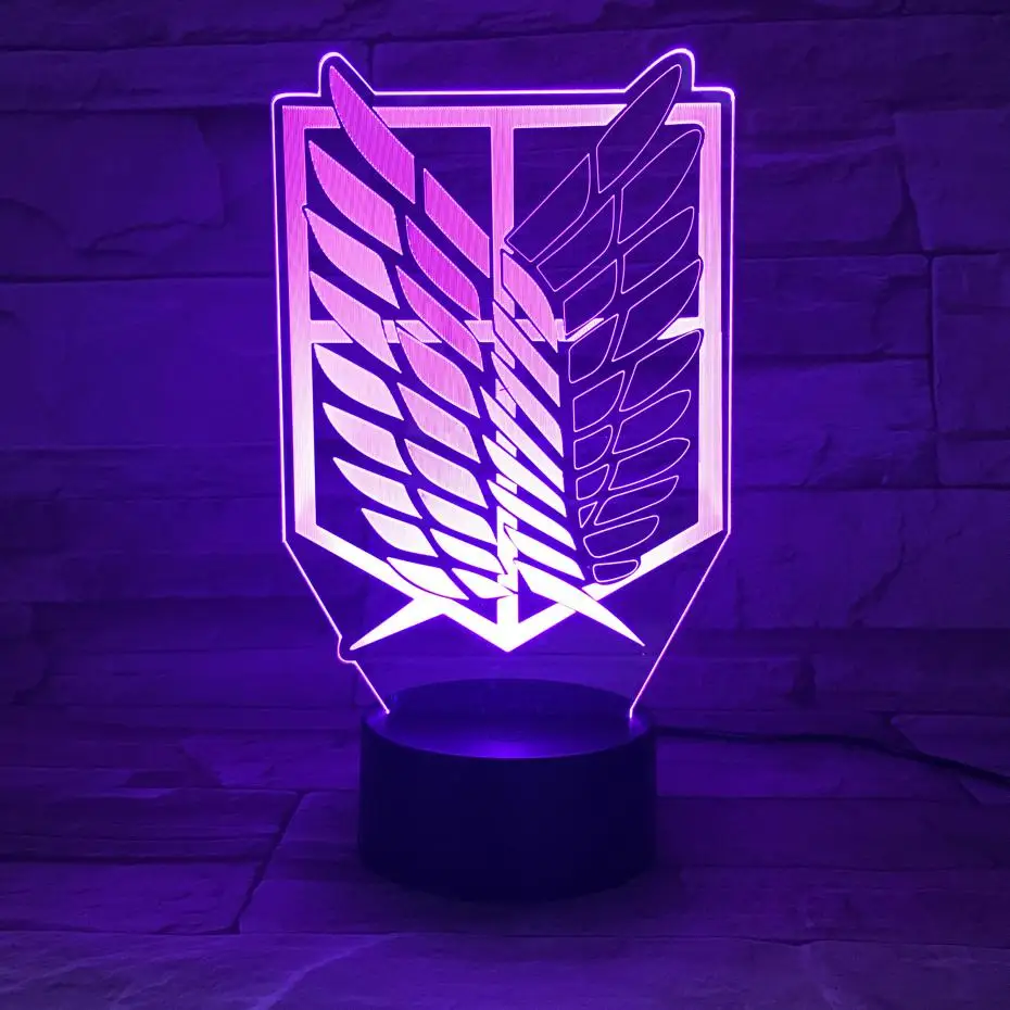 

Anime 3D Light Attack on Titan Character Table Lamp for Child Birthday Gift Bedroom Decor Manga LED Night Light