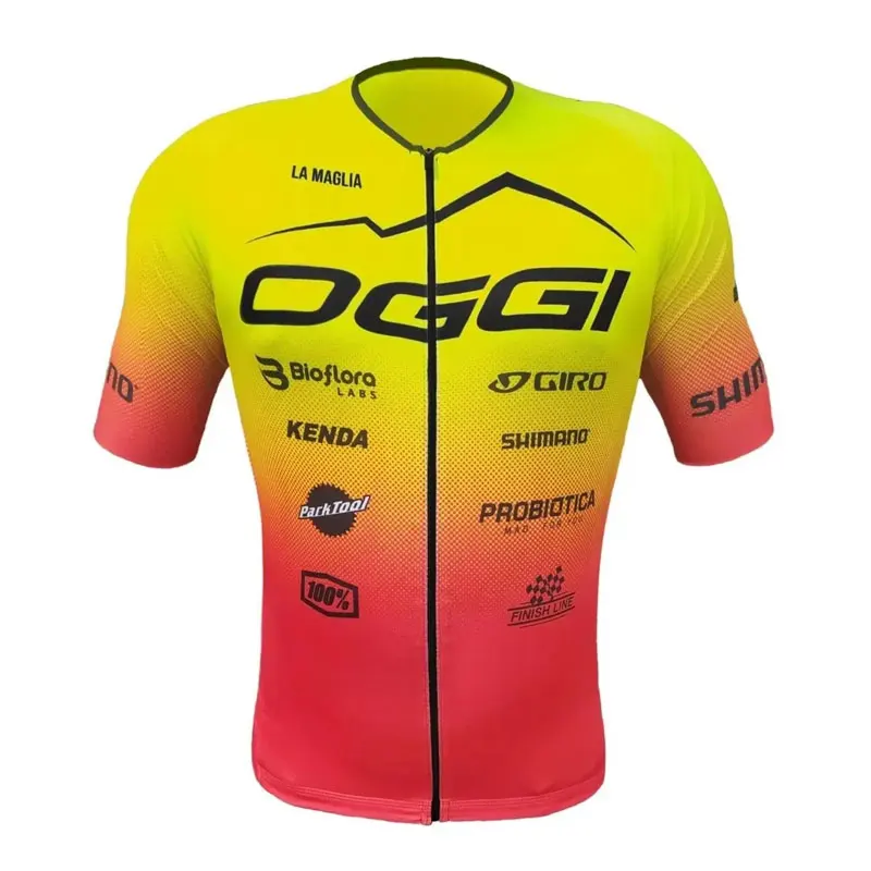 

OGGI Men's Cycling Jersey Bike Shirt Short Sleeve MTB Quick-drying Printed shirt Mallot Ciclismo Hombre Breathable Racing Top