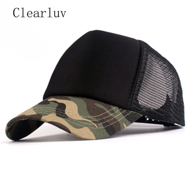 Новая модная мужская кепка камуфляжная сетчатая бейсболка летняя Мужская для