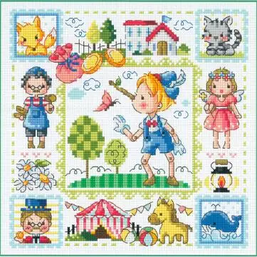 Мм Набор для вышивания крестиком прекрасный Счетный Буратино сказочная сказка