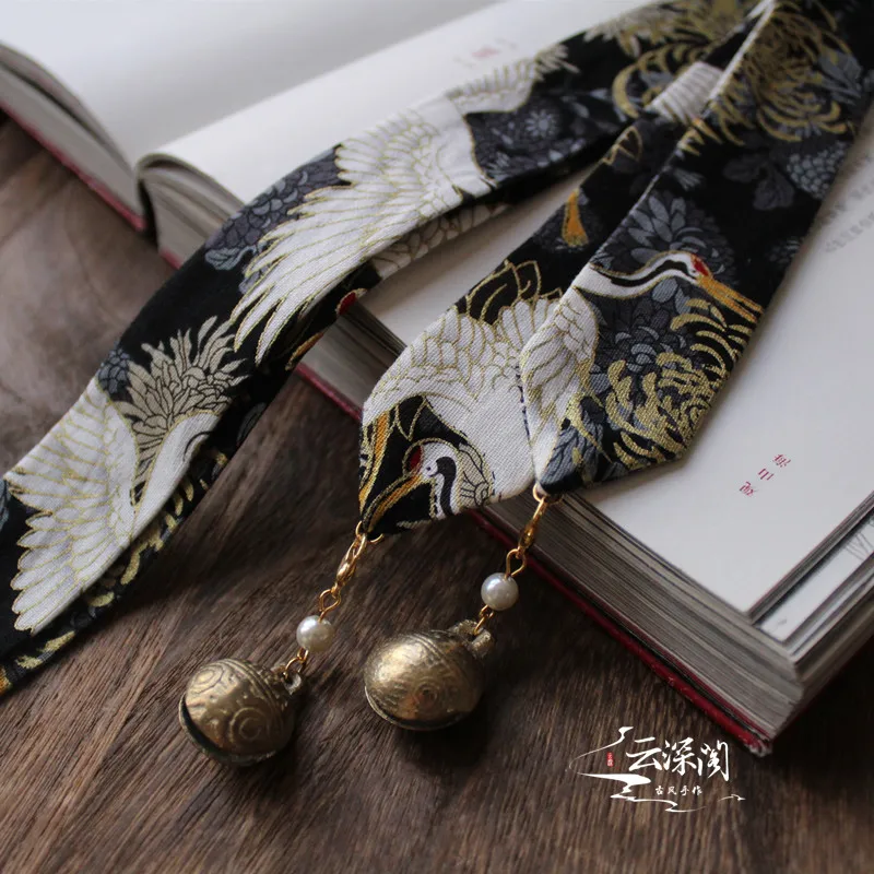 Dispel Evil Spirits Copper Bells Handsome Dragon Pattern Men Women Hanfu hair band Wipe the Ancient Style Tassel Hairband | Тематическая