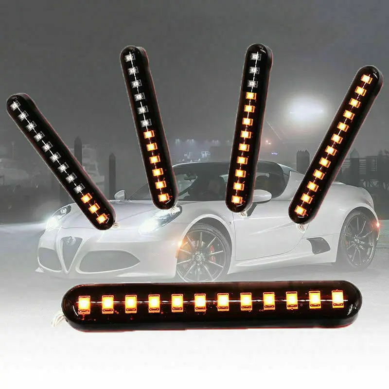 Универсальный светодиодный фонарь для мотоцикла 2 шт. с поворотными сигналами 12 В