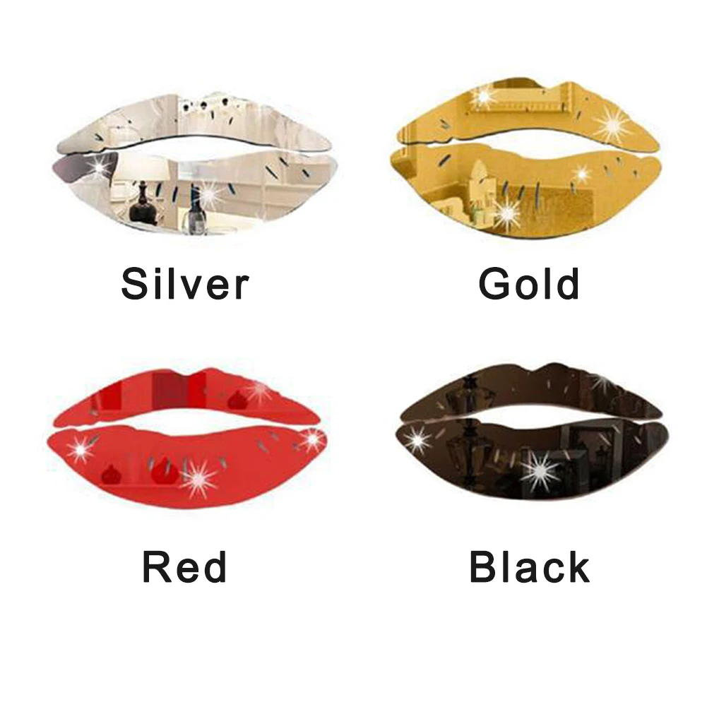 3D ванная комната светоотражающий практичный Поцелуй губ художественный дизайн