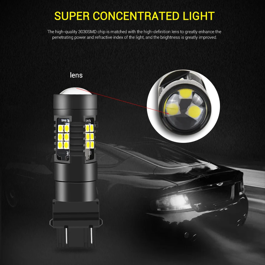 2 шт. автомобильный светильник 1156 светодиодный BA15S P21W BAU15S PY21W BAY15D 1157 P21/5 Вт R5W 3030SMD