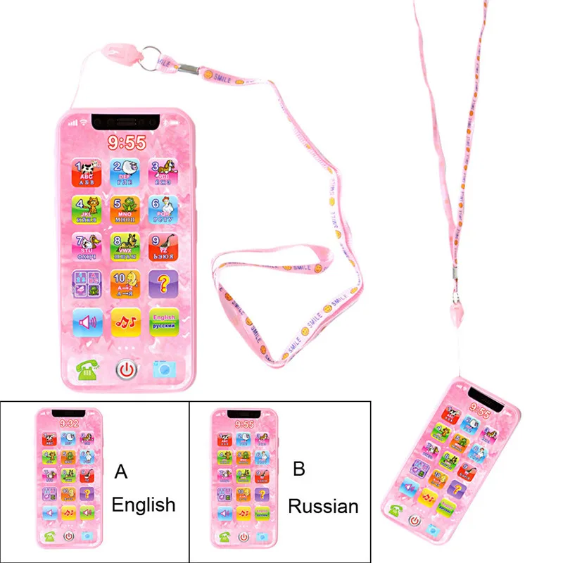 Новые детские игрушки, смоделированные музыкальные игрушки для мобильного телефона, обучающие игрушки для детей на английском/русском языке