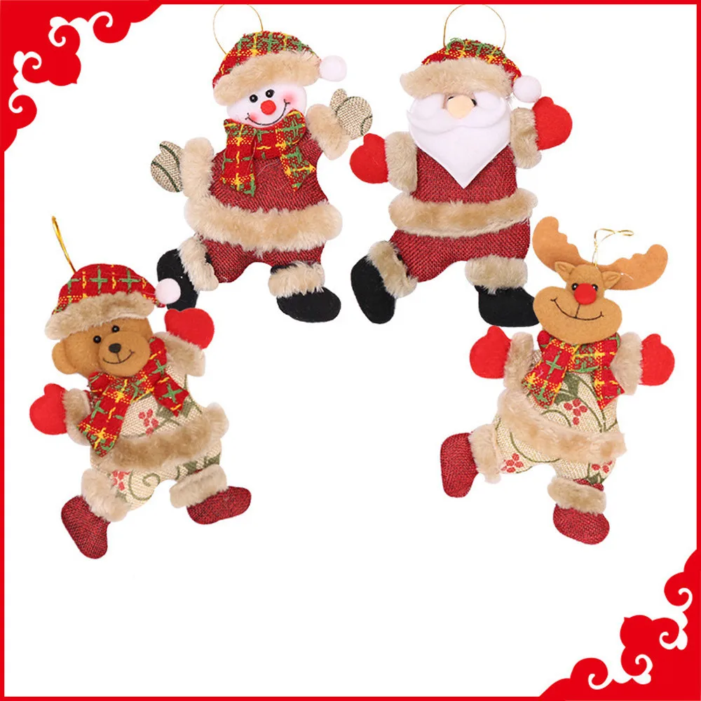 1/4Pcs Christmas Ornaments Gift Santa Claus Snowman Tree Toy Doll Hang Decorations For Home navidad decoraciones para el hogar | Дом и сад