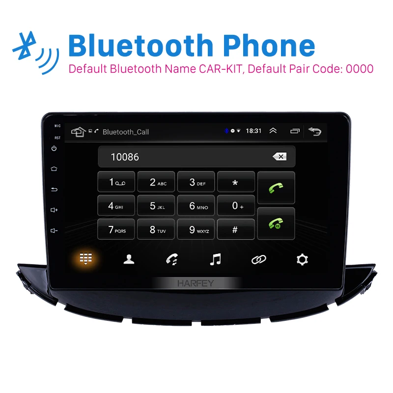 Harfey Android 9 1 автомобильный радиоприемник дюймов для Chevy Chevrolet Trax 2017-2019 Bluetooth HD