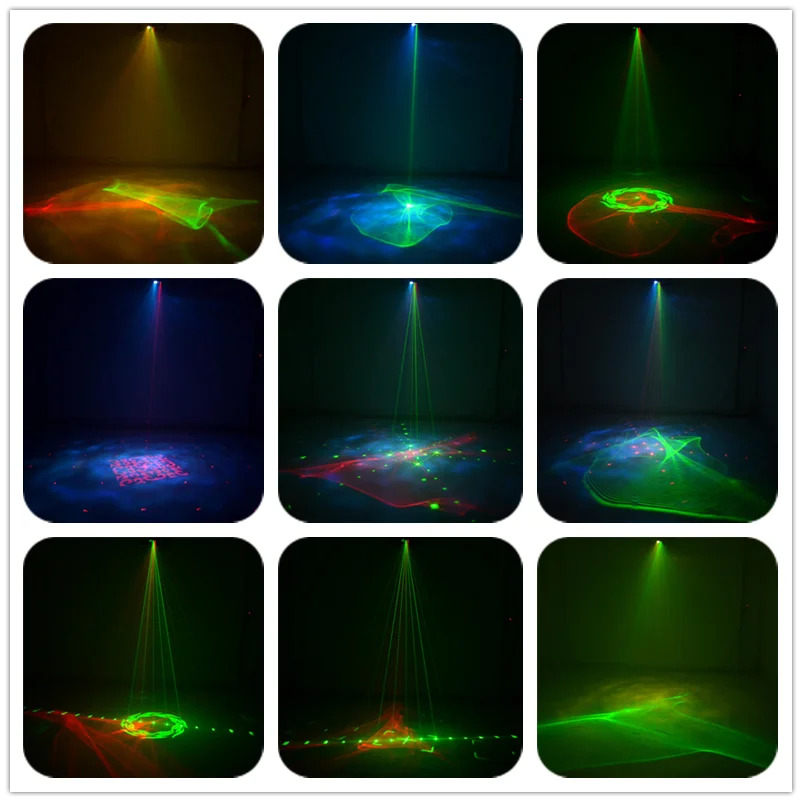 2 линзы красный зеленый Gobos звуковой лазерный Lezer светильник RGB светодиодные