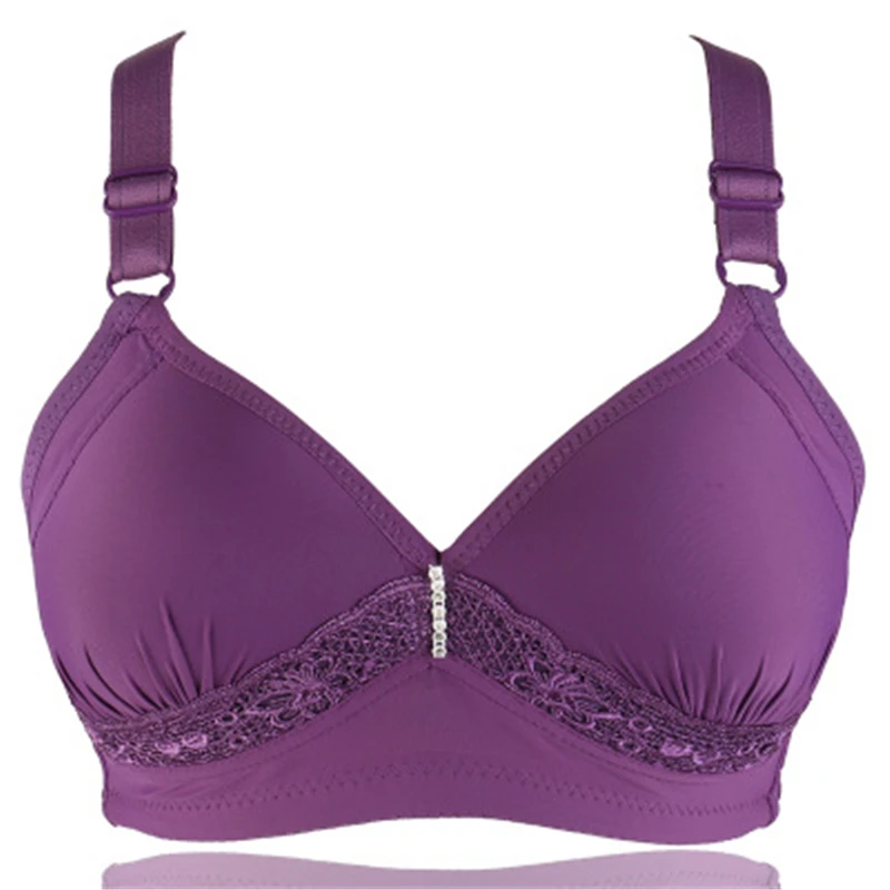Большие размеры 36 42 B C чашечки женские беспроводные бюстгальтеры пуш ап без