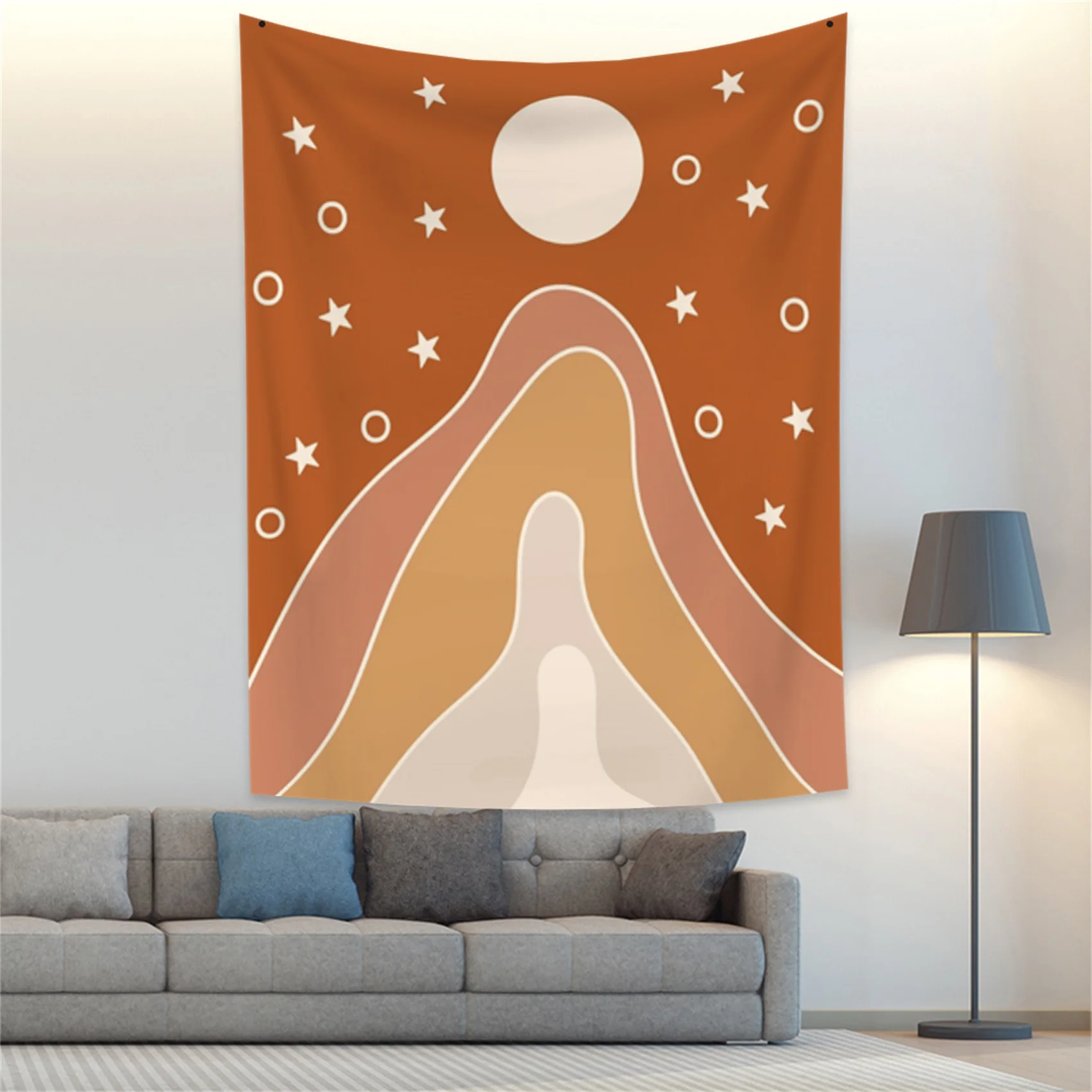 

Fashion Color Painting Printed Tapestries Nordic Line Drawing Carpets Bohe Simplify Wall Art Decor Beach Yoga Mat Picnic Mat