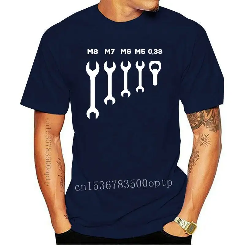 

New 2021 Men's funny wrench jaw spanner beer car mechanic gift t shirt Design Short Sleeve Round Collar O neck Fitness Funny shi